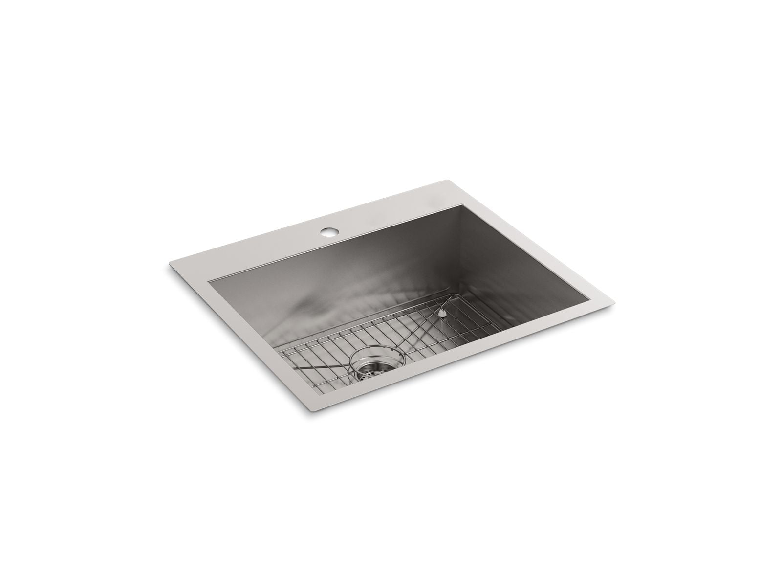 KOHLER K-3822-1-NA Vault 25" Top-/Undermount Single-Bowl Kitchen Sink - Stainless Steel