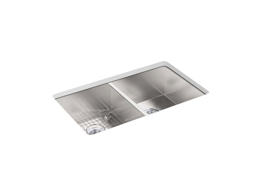 KOHLER K-3820-3-NA Vault 33" Top-/Undermount Double-Bowl Kitchen Sink