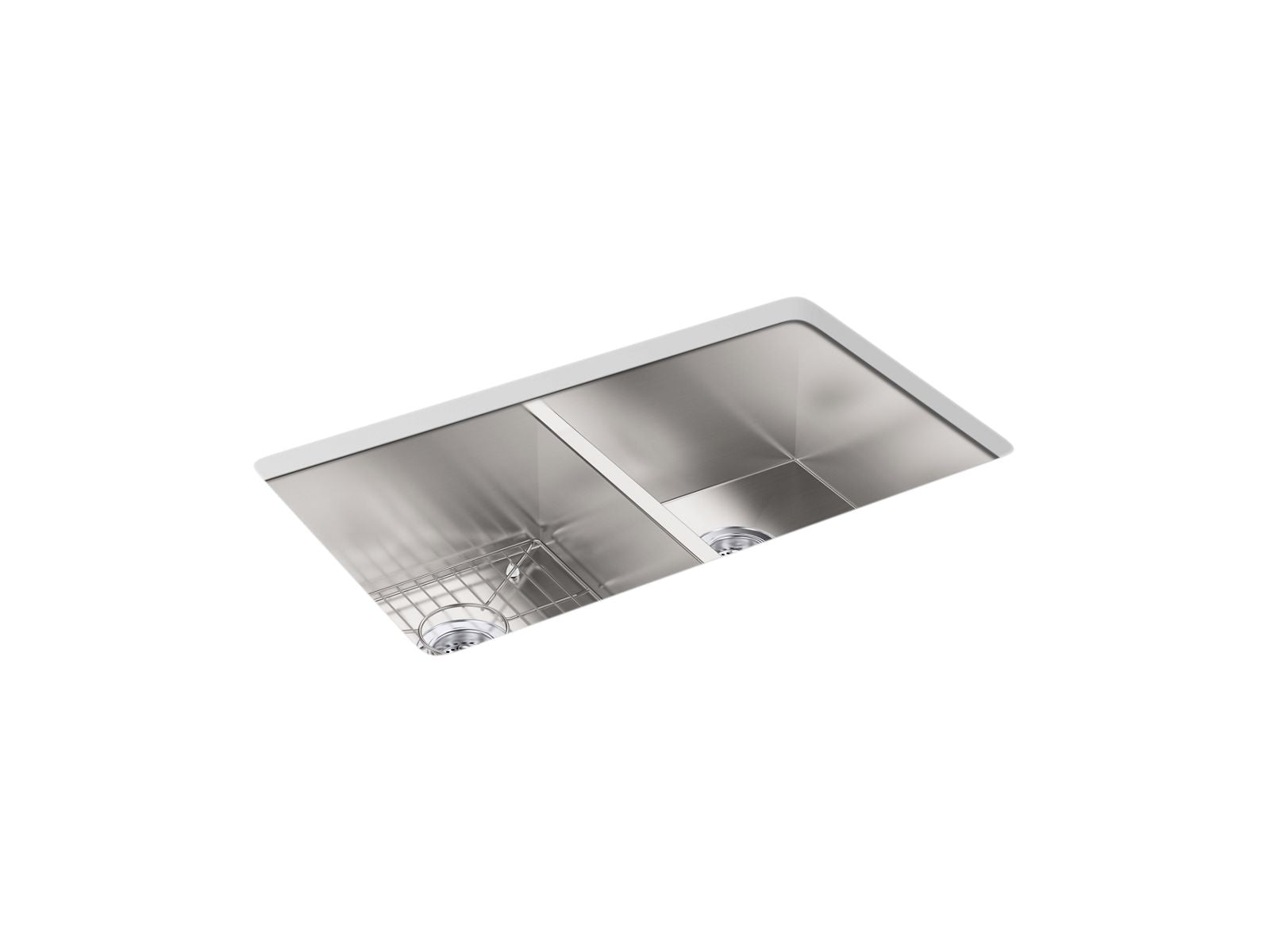 KOHLER K-3820-3-NA Vault 33" Top-/Undermount Double-Bowl Kitchen Sink - Stainless Steel