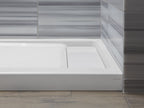 KOHLER K-9166-NY Bellwether 60" X 32" Alcove Shower Base, Right Offset Drain - Dune