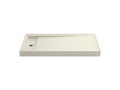 KOHLER K-9163-96 Bellwether 60" X 32" Alcove Shower Base, Left Drain - Biscuit