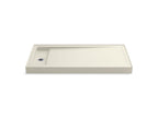 KOHLER K-9163-96 Bellwether 60" X 32" Alcove Shower Base, Left Drain - Biscuit