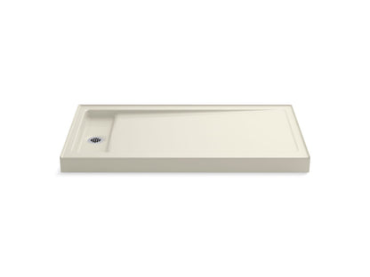 KOHLER K-9163-96 Bellwether 60" x 32" alcove shower base, left drain - Biscuit