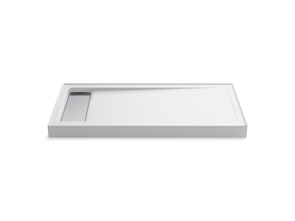 KOHLER K-9163-96 Bellwether 60" X 32" Alcove Shower Base, Left Drain - Biscuit
