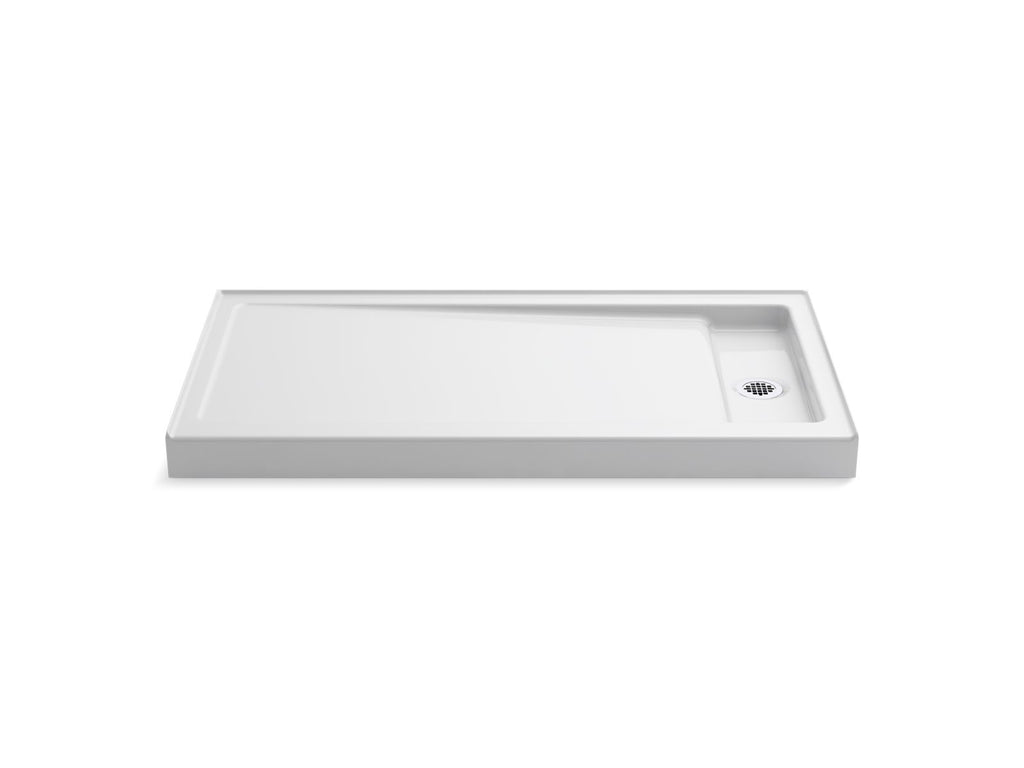 KOHLER K-9164-0 Bellwether 60" X 32" Alcove Shower Base, Right Drain - White