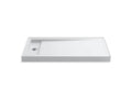 KOHLER K-9165-0 Bellwether 60" X 32" Alcove Shower Base, Left Offset Drain - White