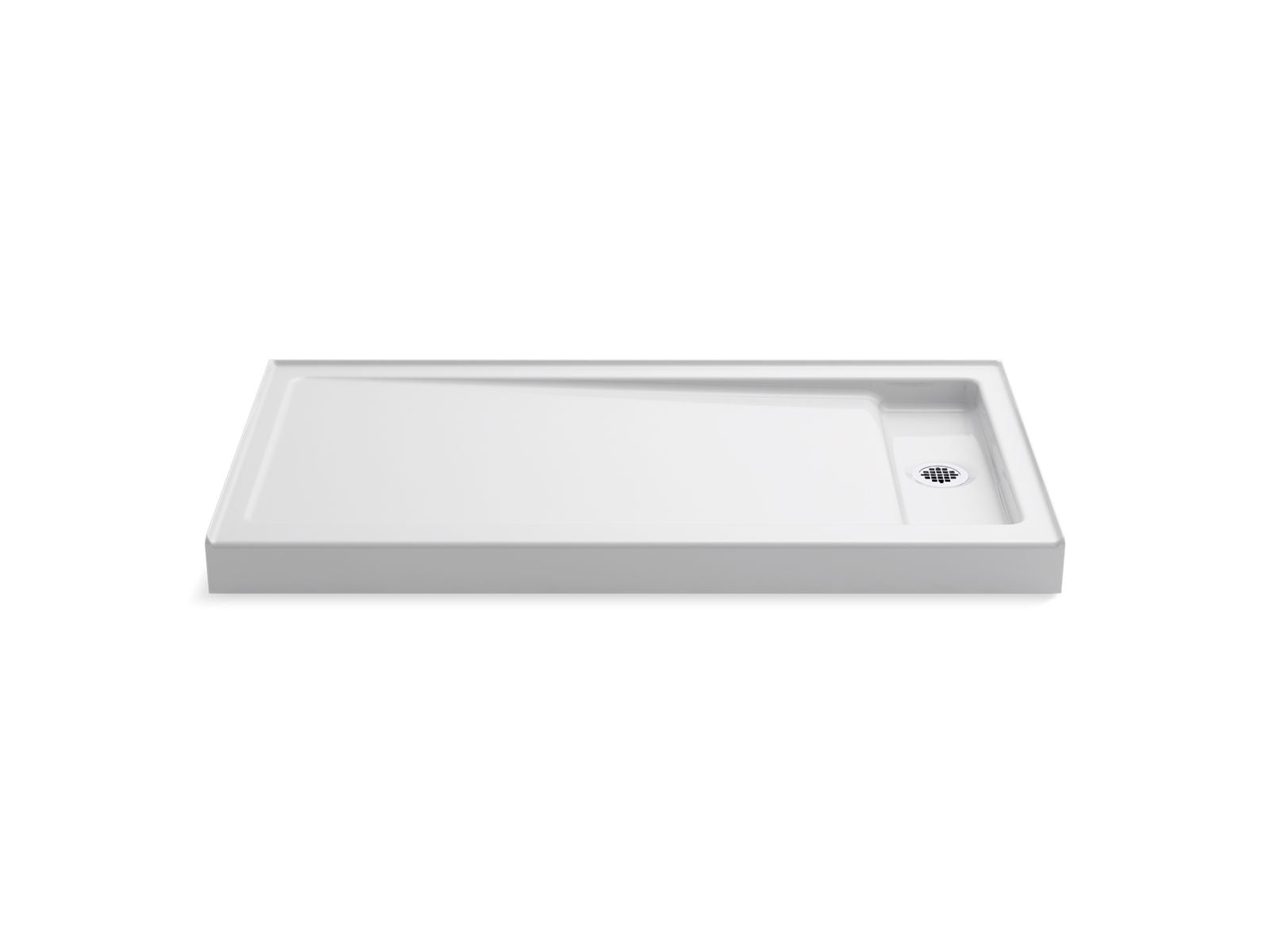KOHLER K-9166-0 Bellwether 60" X 32" Alcove Shower Base, Right Offset Drain - White