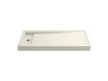 KOHLER K-9165-96 Bellwether 60" X 32" Alcove Shower Base, Left Offset Drain - Biscuit