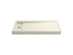 KOHLER K-9165-96 Bellwether 60" X 32" Alcove Shower Base, Left Offset Drain - Biscuit