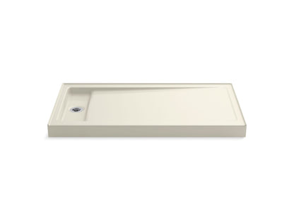 KOHLER K-9165-96 Bellwether 60" x 32" alcove shower base, left offset drain - Biscuit