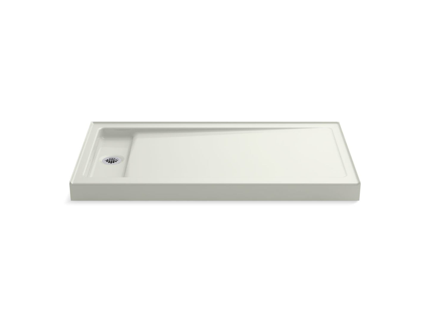 KOHLER K-9165-NY Bellwether 60" X 32" Alcove Shower Base, Left Offset Drain In Dune