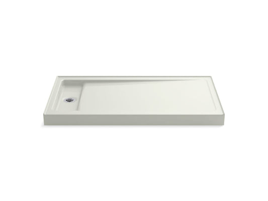 KOHLER K-9165-NY Bellwether 60" x 32" alcove shower base, left offset drain - Dune