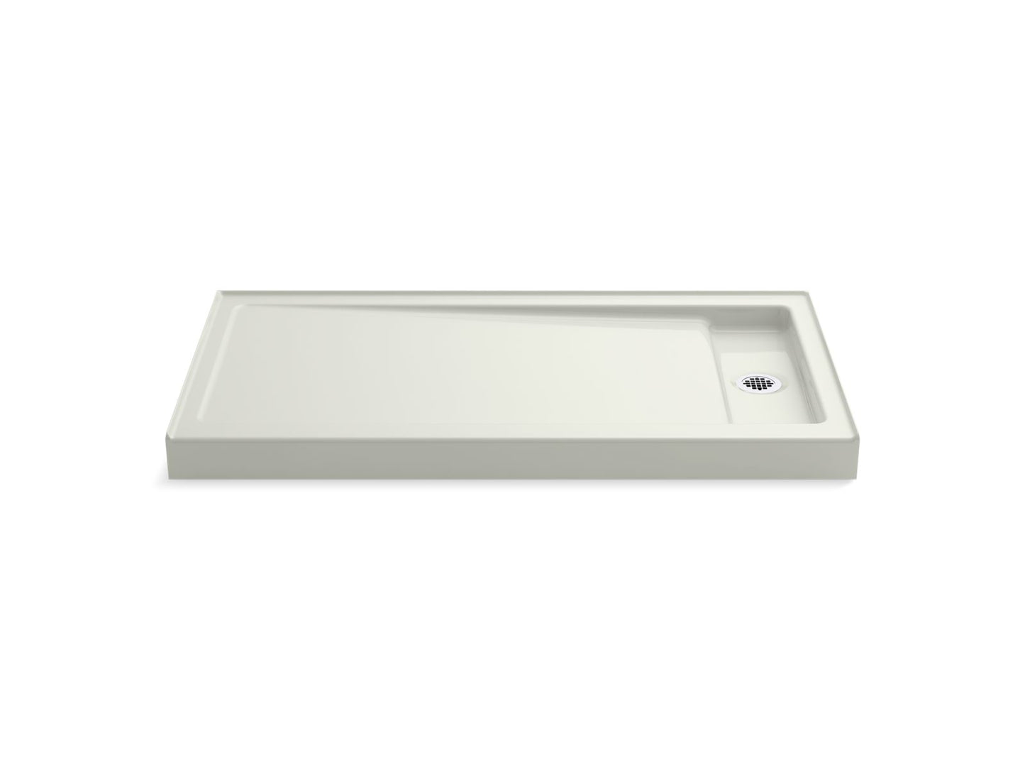 KOHLER K-9166-NY Bellwether 60" X 32" Alcove Shower Base, Right Offset Drain In Dune