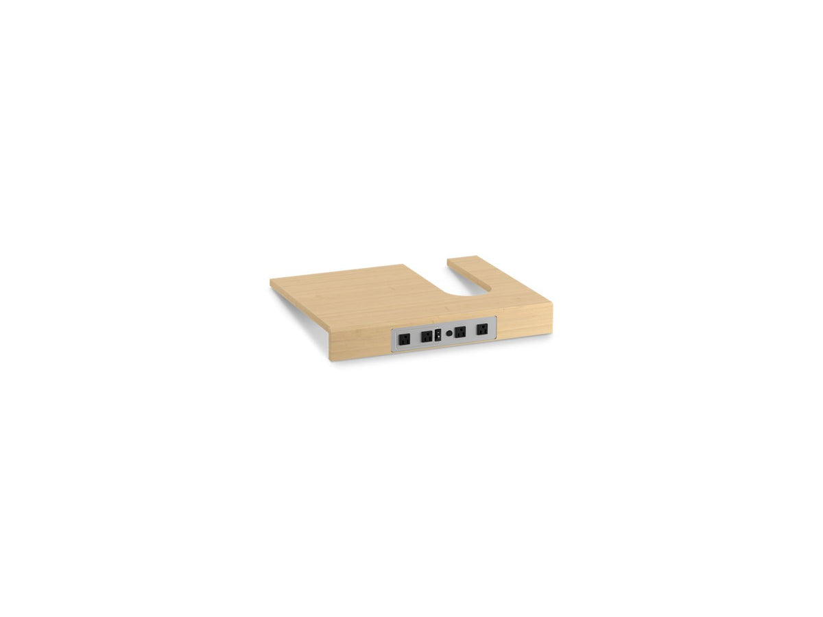 KOHLER K-99678-SH9-1WR Tailored Vanity Collection Adjustable Shelf With Electrical Outlets For 36" Kohler Tailored Vanities With 1 Door, 3 Drawers Right In Natural Maple