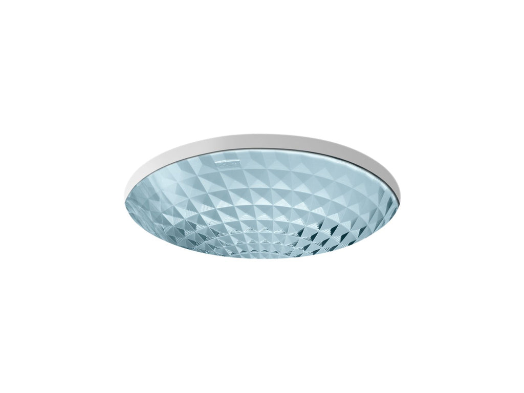 KOHLER K-2361-TG1 Kallos 16" Round Undermount Bathroom Sink, No Overflow - Translucent Dusk