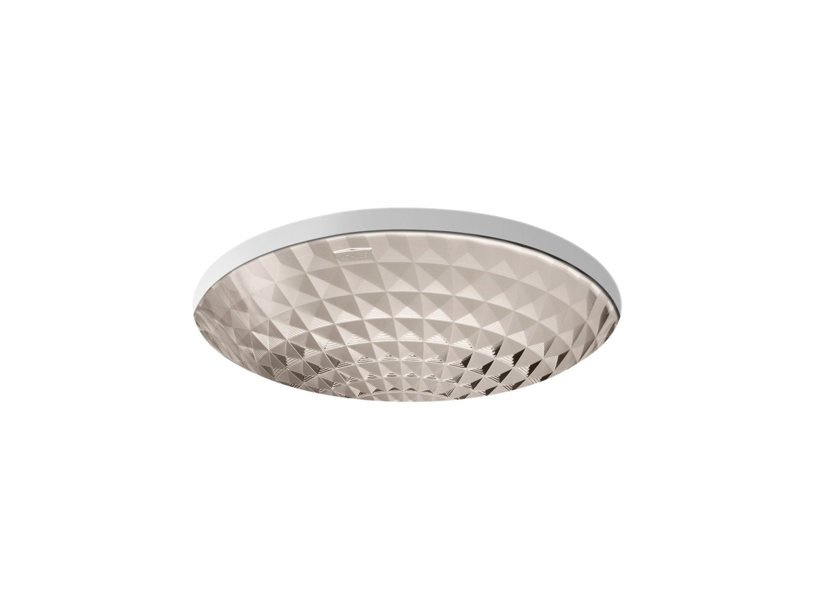 KOHLER K-2361-TG3 Kallos 16" Round Undermount Bathroom Sink, No Overflow - Translucent Doe