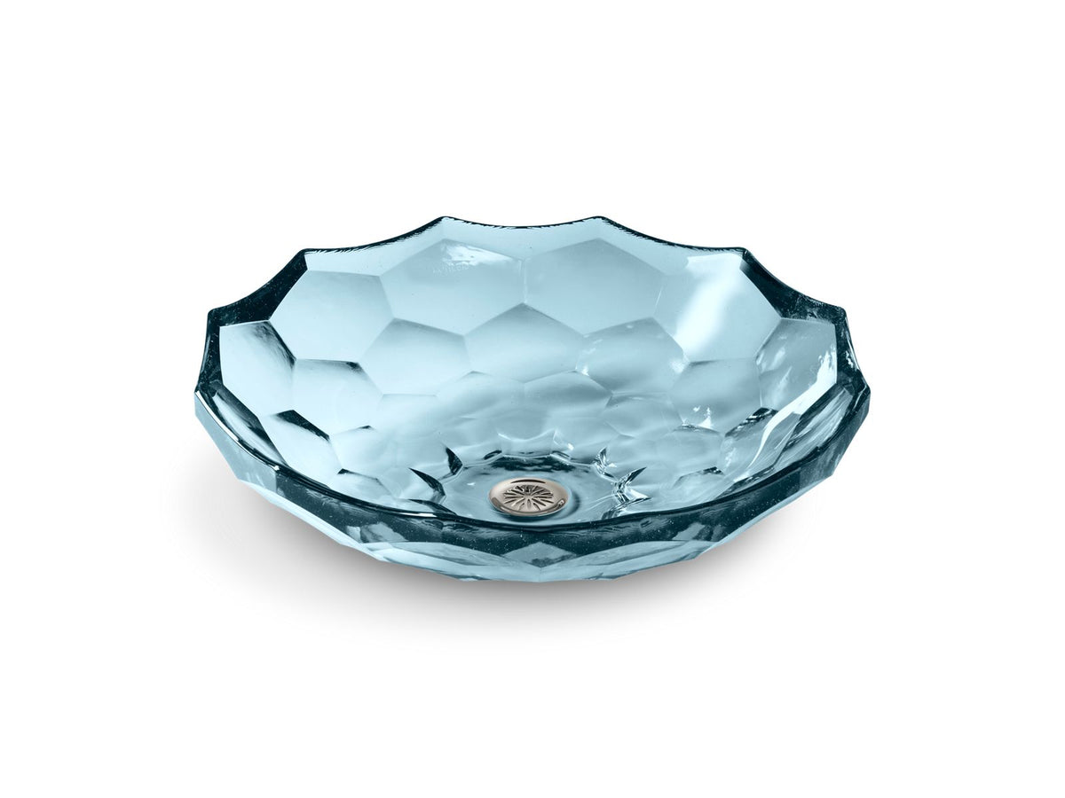 KOHLER K-2373-TG1 Briolette 17-1/2" Round Vessel Bathroom Sink, No Overflow - Translucent Dusk