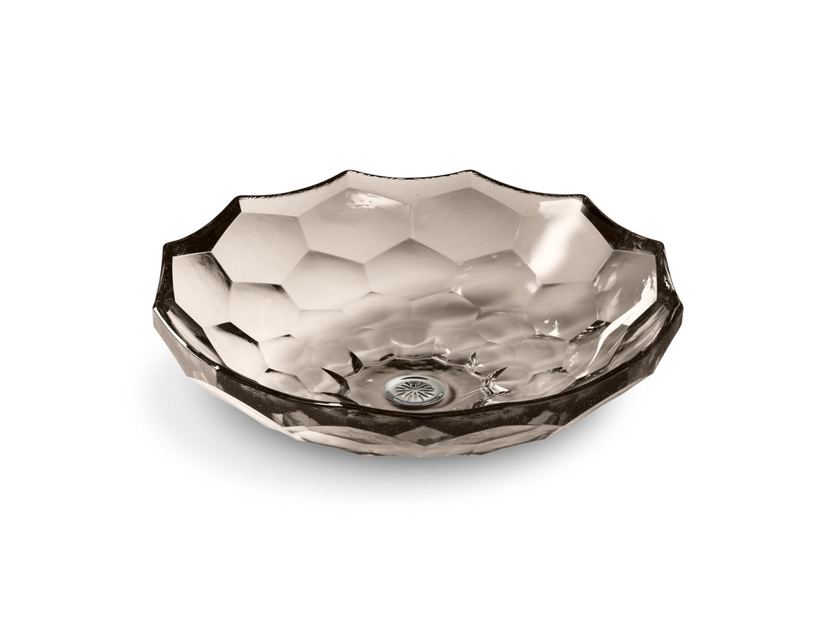 KOHLER K-2373-TG3 Briolette 17-1/2" Round Vessel Bathroom Sink, No Overflow - Translucent Doe
