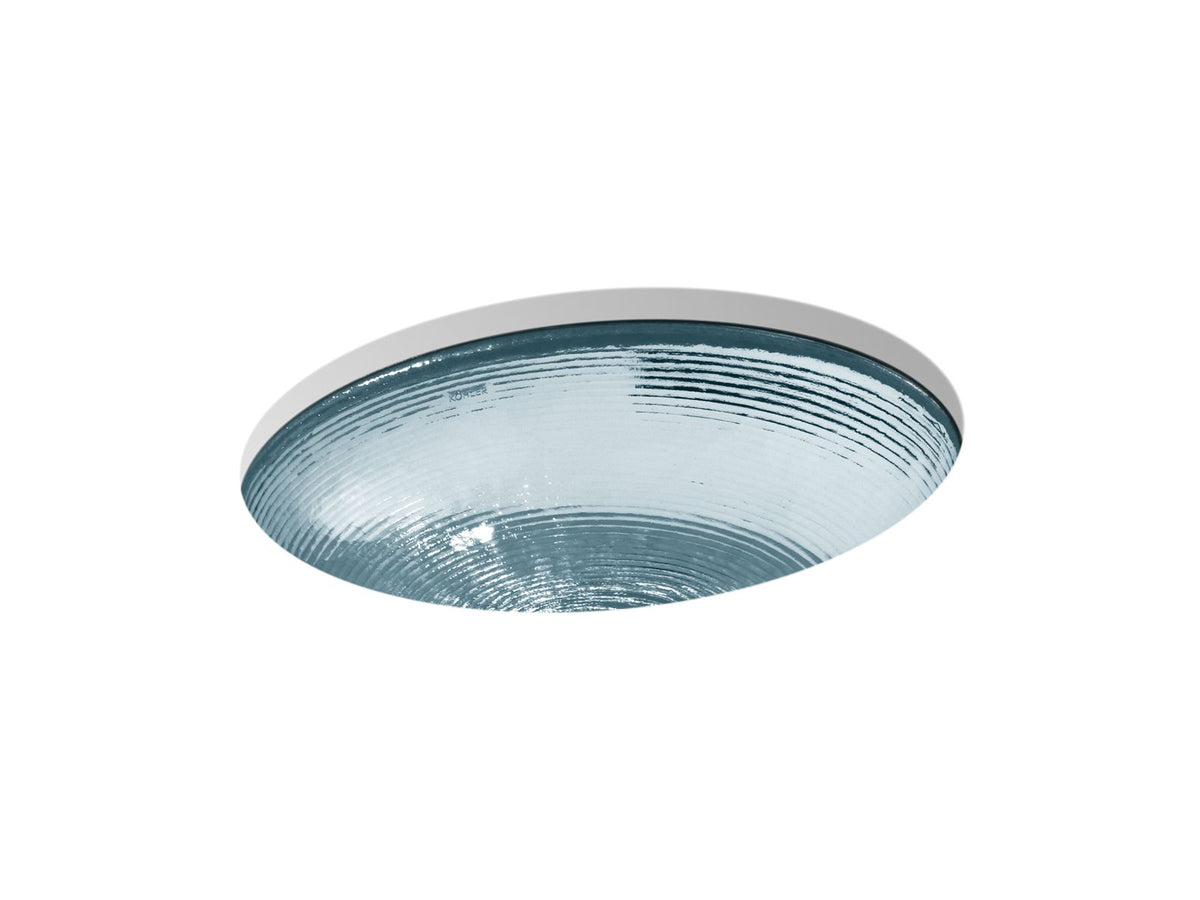 KOHLER K-2741-TG1 Whist 19" Oval Undermount Bathroom Sink, No Overflow - Translucent Dusk