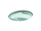 KOHLER K-2741-TG2 Whist 19" Oval Undermount Bathroom Sink, No Overflow - Translucent Dew