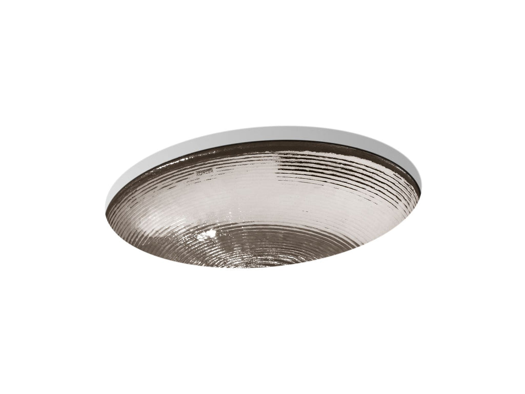 KOHLER K-2741-TG3 Whist 19" Oval Undermount Bathroom Sink, No Overflow - Translucent Doe