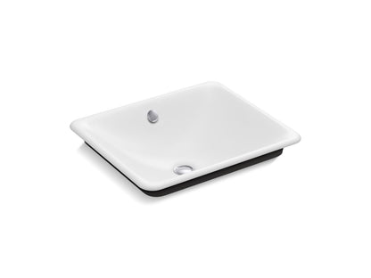 KOHLER K-5400-P5-7 Iron Plains 18-1/2" rectangular vessel bathroom sink - Black Black