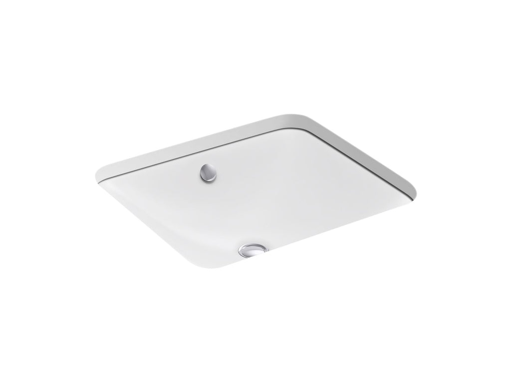 KOHLER K-5400-7 Iron Plains 18-1/2" Rectangular Drop-In/Undermount Bathroom Sink - Black Black