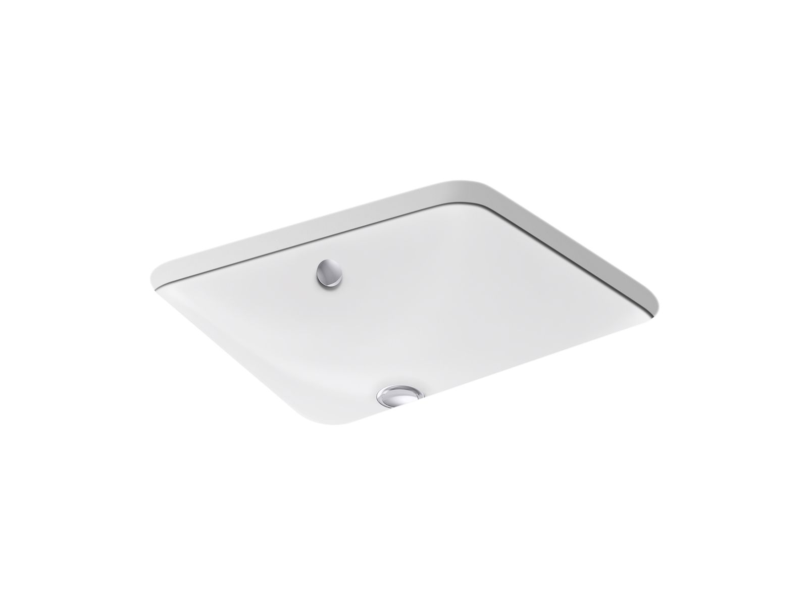KOHLER K-5400-7 Iron Plains 18-1/2" Rectangular Drop-In/Undermount Bathroom Sink - Black Black
