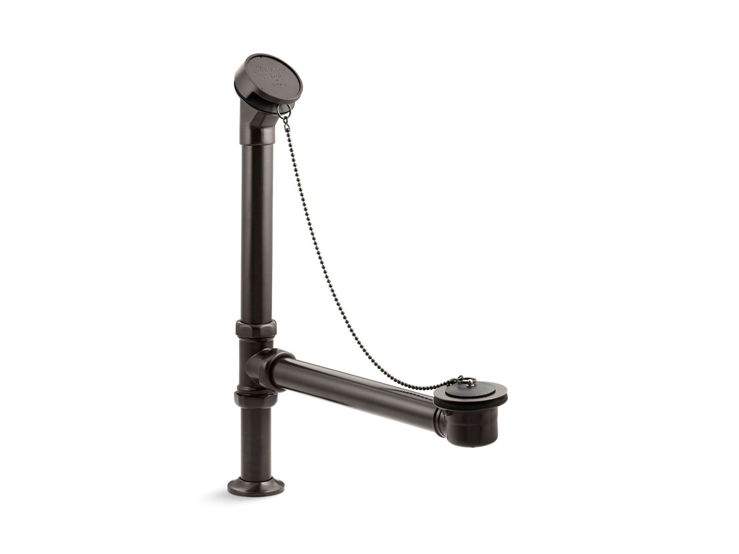 KOHLER K-106-2BZ Antique Bath Drain, Chain And Rubber Stopper In Oil-Rubbed Bronze