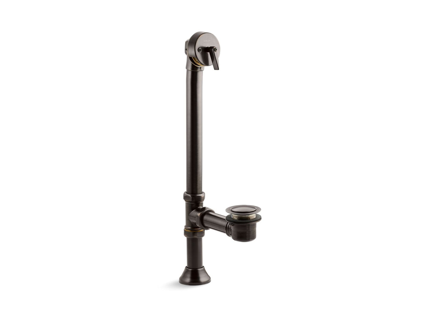 KOHLER K-7178-2BZ Iron Works Decorative 1-1/2" Adjustable Pop-Up Bath Drain For 5' Whirlpool With Tailpiece In Oil-Rubbed Bronze