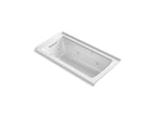 KOHLER K-1947-XHGHL-7 Archer 60" X 30" Alcove Heated Bubblemassage Air Bath And Whirlpool, Left Drain - Black Black