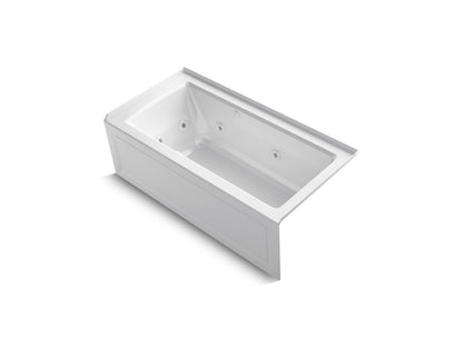 KOHLER K-1947-XGHRA-7 Archer 60" x 30" alcove Heated BubbleMassage air bath and whirlpool, right drain - Black Black