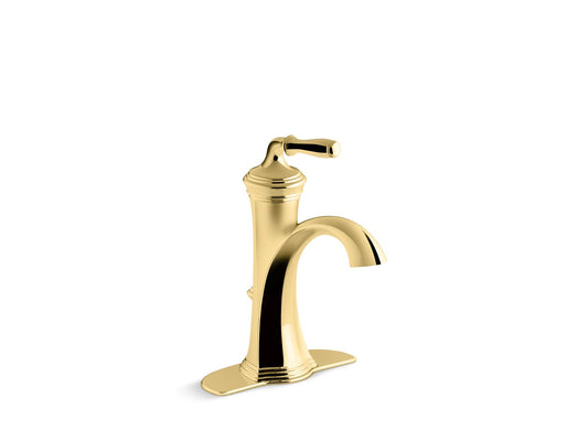 KOHLER K-193-4-PB Devonshire Single-Handle Bathroom Sink Faucet, 1.2 Gpm In Vibrant Polished Brass