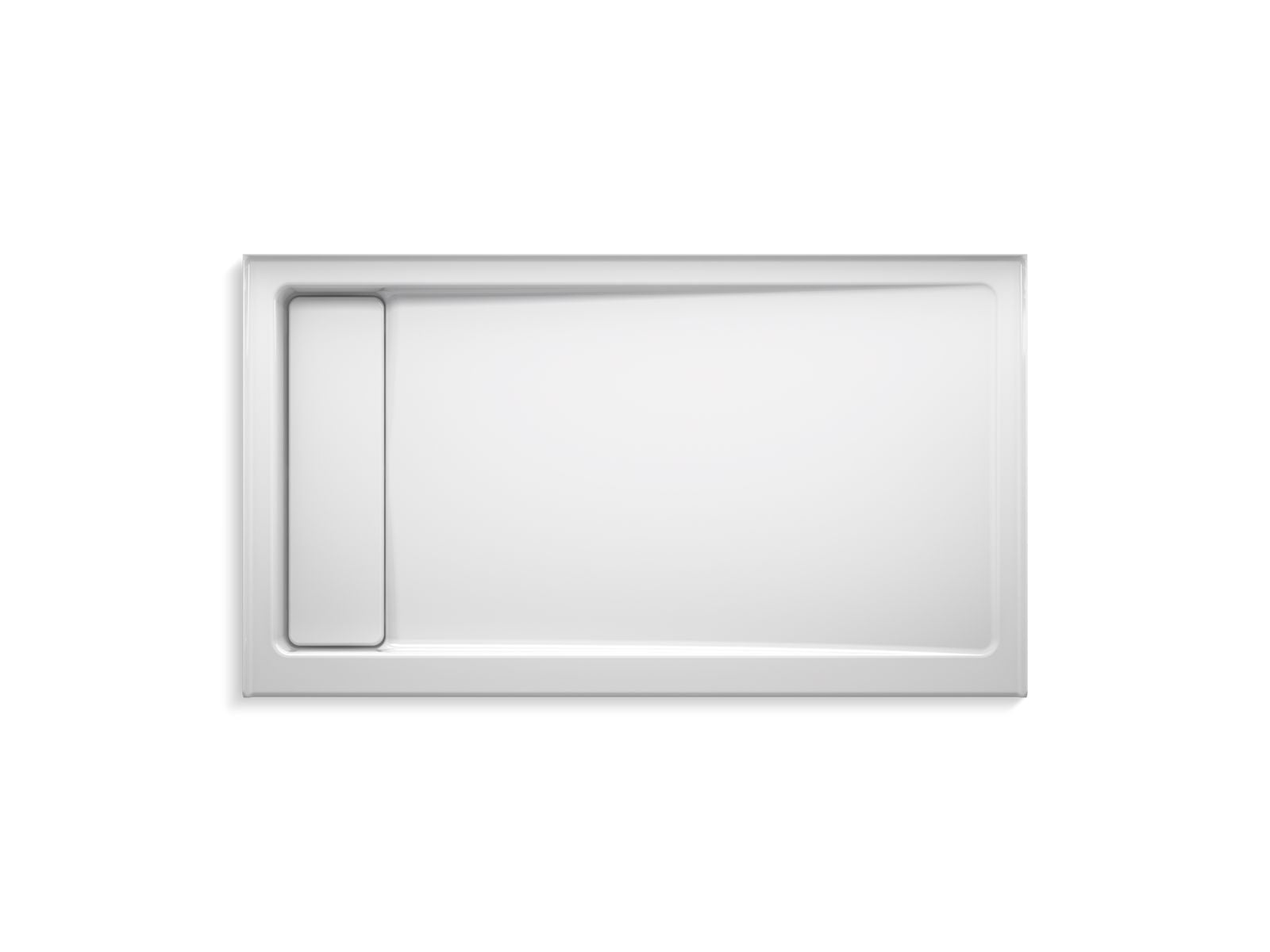 KOHLER K-9177-96 Bellwether 60" X 34" Alcove Shower Base, Left Drain - Biscuit