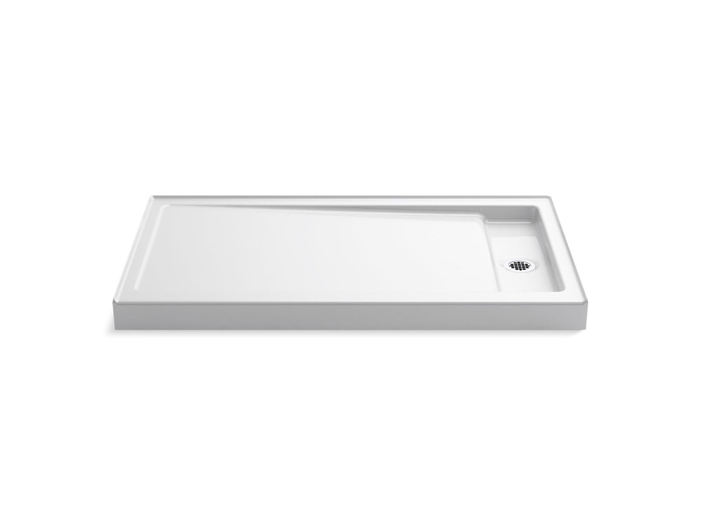 KOHLER K-9178-0 Bellwether 60" X 34" Alcove Shower Base, Right Drain In White