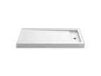 KOHLER K-9194-0 Bellwether 60" X 34" Alcove Shower Base, Right Offset Drain - White