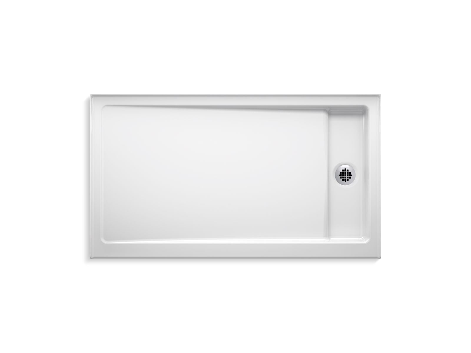 KOHLER K-9178-NY Bellwether 60" X 34" Alcove Shower Base, Right Drain - Dune