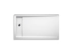 KOHLER K-9193-0 Bellwether 60" X 34" Alcove Shower Base, Left Offset Drain - White