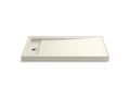 KOHLER K-9177-96 Bellwether 60" X 34" Alcove Shower Base, Left Drain - Biscuit