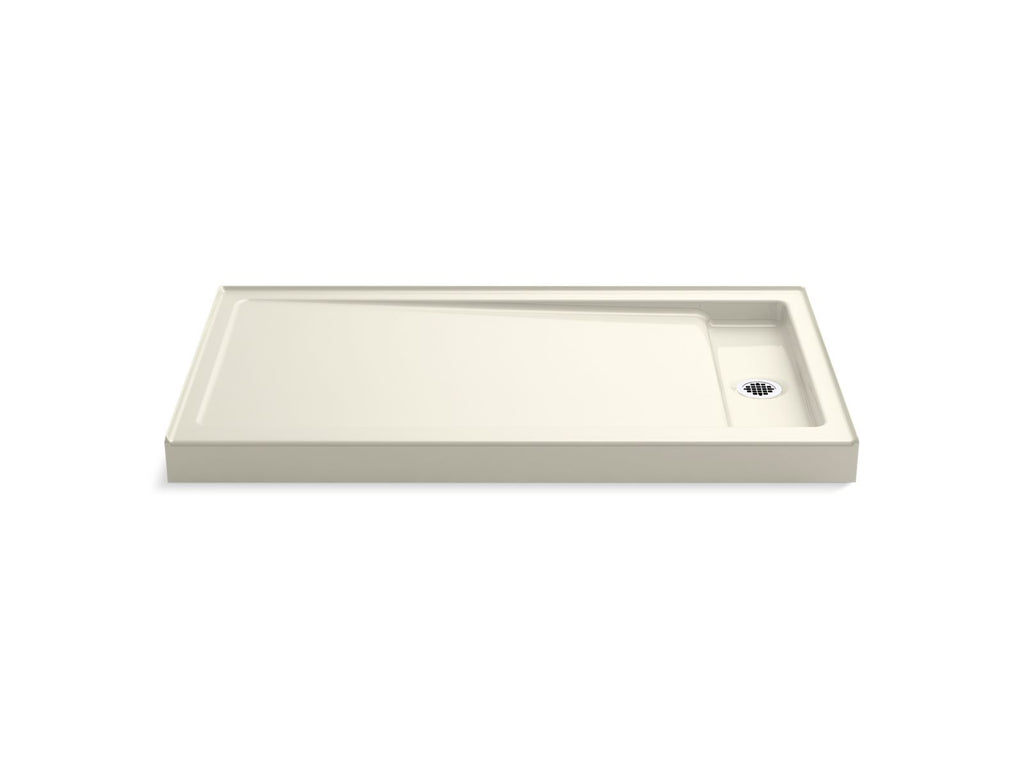KOHLER K-9194-96 Bellwether 60" X 34" Alcove Shower Base, Right Offset Drain - Biscuit