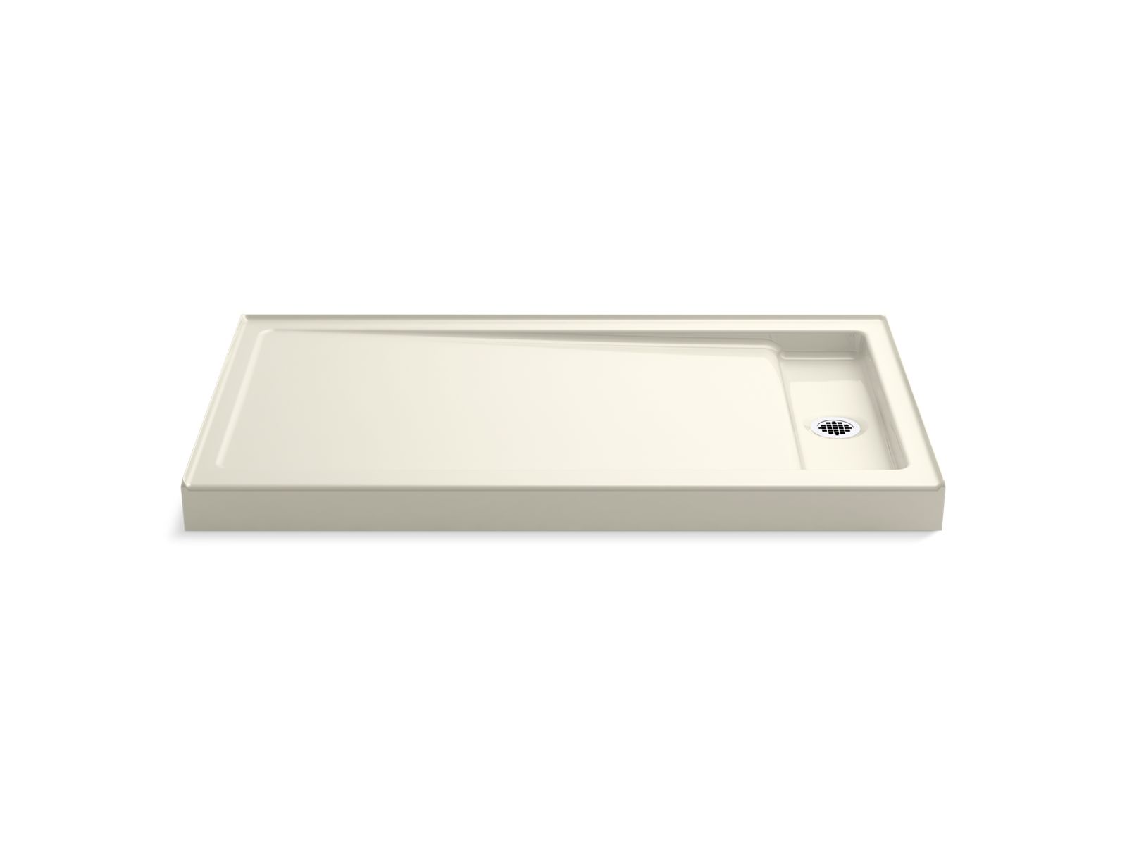 KOHLER K-9194-96 Bellwether 60" X 34" Alcove Shower Base, Right Offset Drain - Biscuit