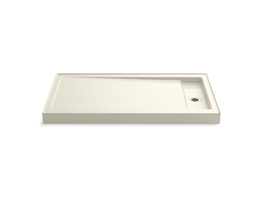 KOHLER K-9194-96 Bellwether 60" x 34" alcove shower base, right offset drain - Biscuit