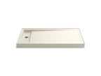 KOHLER K-9193-96 Bellwether 60" X 34" Alcove Shower Base, Left Offset Drain - Biscuit