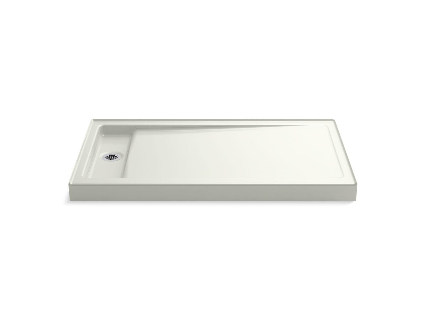 KOHLER K-9193-NY Bellwether 60" X 34" Alcove Shower Base, Left Offset Drain In Dune