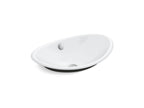 KOHLER K-5403-P5-7 Iron Plains 20-3/4" Oval Vessel Bathroom Sink - Black Black