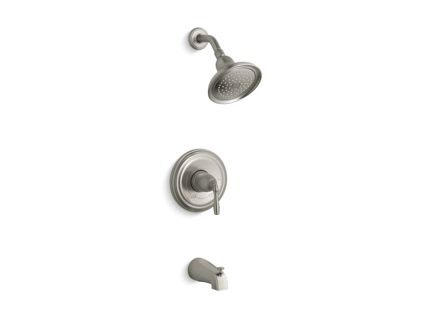 KOHLER K-TS395-4-BN Devonshire Rite-Temp Bath And Shower Trim Kit, 2.5 Gpm, Npt Spout In Vibrant Brushed Nickel