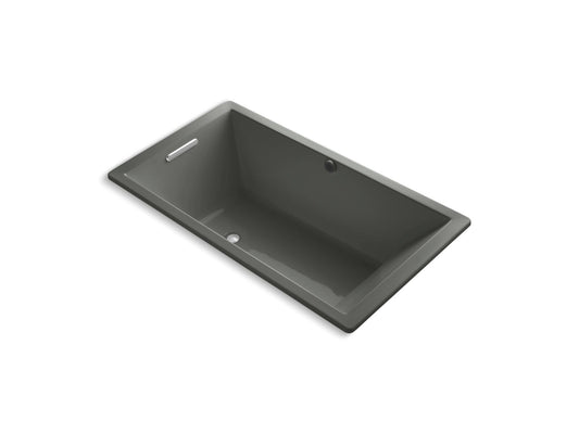 KOHLER K-1136-W1-58 Underscore 66" X 36" Drop-In Bath With Bask Heated Surface In Thunder Grey