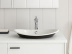 KOHLER K-5403-P5-7 Iron Plains 20-3/4" Oval Vessel Bathroom Sink - Black Black