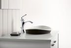 KOHLER K-5403-P5-7 Iron Plains 20-3/4" Oval Vessel Bathroom Sink - Black Black