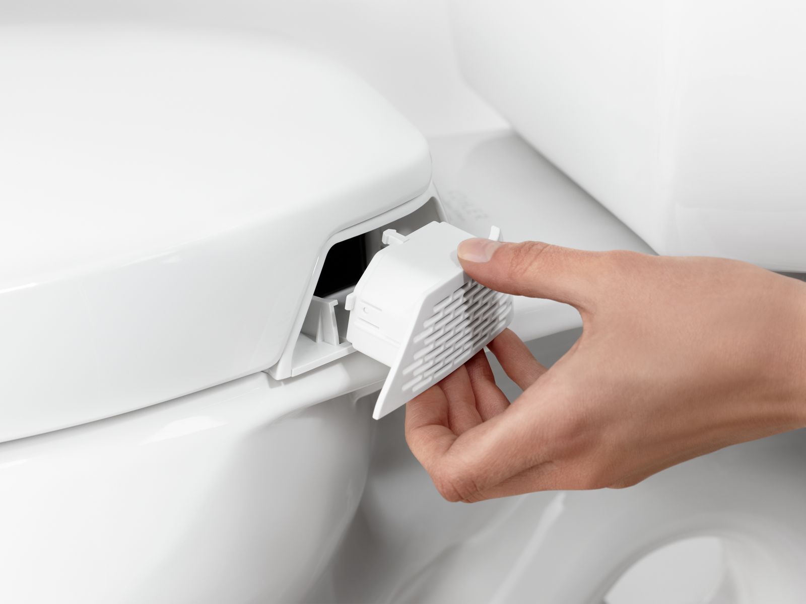 KOHLER K-5588-0 Purefresh Deodorizing Elongated Toilet Seat - White